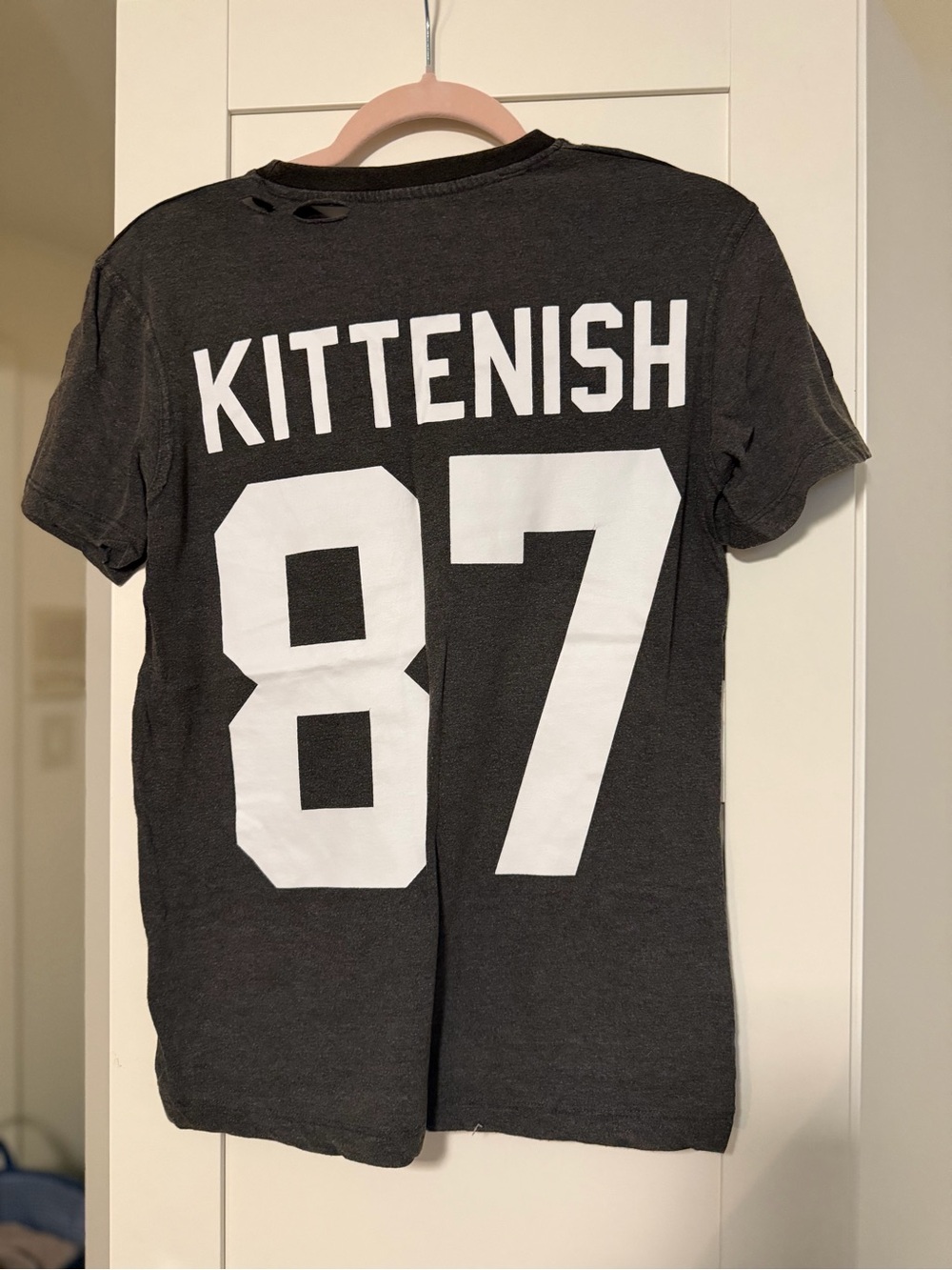 Kittenish Black Graphic '87' Short Sleeve Tee